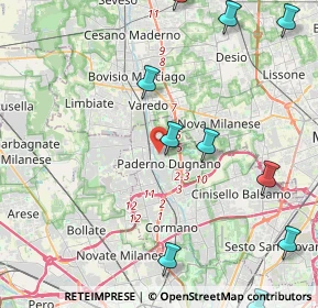 Mappa Via Assunta, 20037 Paderno Dugnano MI, Italia (6.12833)