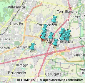 Mappa Cascina Rancate, 20863 Concorezzo MB, Italia (1.30833)