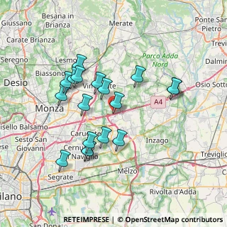 Mappa A4 Torino - Trieste, 20864 Cavenago di Brianza MB, Italia (6.74056)