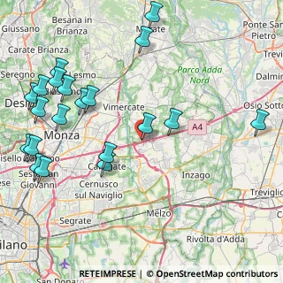 Mappa A4 Torino - Trieste, 20864 Cavenago di Brianza MB, Italia (10.5685)