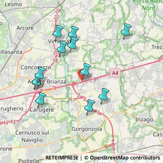 Mappa A4 Torino - Trieste, 20864 Cavenago di Brianza MB, Italia (4.10417)