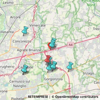 Mappa A4 Torino - Trieste, 20864 Cavenago di Brianza MB, Italia (3.63909)