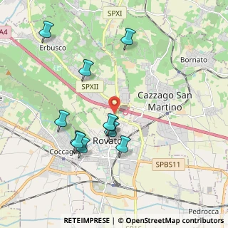 Mappa Via San Donato, 25038 Rovato BS, Italia (1.91091)