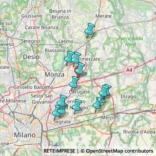 Mappa A51 Tangenziale Est di Milano, 20864 Agrate Brianza MB, Italia (6.60692)