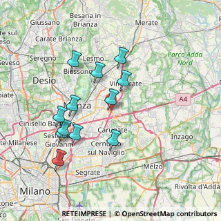 Mappa A51 Tangenziale Est di Milano, 20864 Agrate Brianza MB, Italia (7.05)