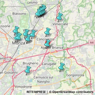 Mappa A51 Tangenziale Est di Milano, 20864 Agrate Brianza MB, Italia (4.884)