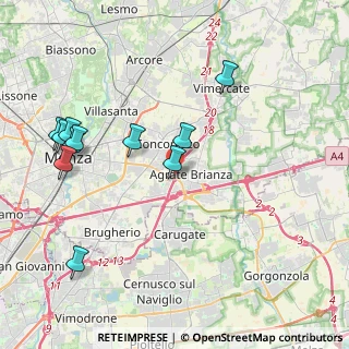 Mappa A51 Tangenziale Est di Milano, 20864 Agrate Brianza MB, Italia (4.43727)