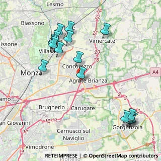 Mappa A51 Tangenziale Est di Milano, 20864 Agrate Brianza MB, Italia (4.78353)