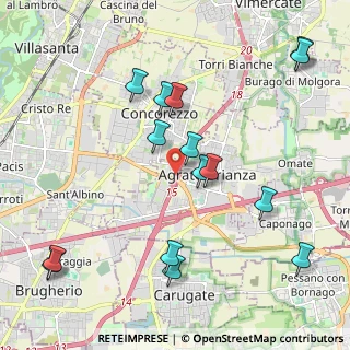 Mappa A51 Tangenziale Est di Milano, 20864 Agrate Brianza MB, Italia (2.31667)
