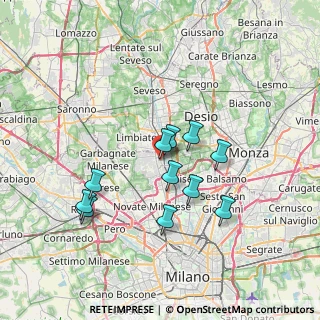 Mappa Via Angelo Tagliabue, 20037 Paderno Dugnano MI, Italia (6.10818)