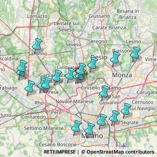 Mappa Via Angelo Tagliabue, 20037 Paderno Dugnano MI, Italia (8.511)
