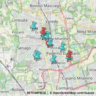 Mappa Via Angelo Tagliabue, 20037 Paderno Dugnano MI, Italia (1.34727)