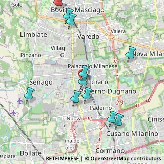 Mappa Via Angelo Tagliabue, 20037 Paderno Dugnano MI, Italia (2.21909)