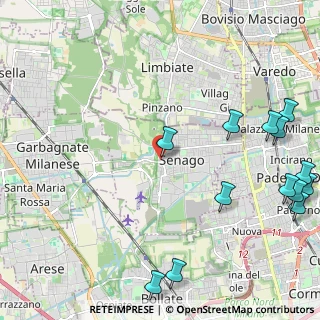 Mappa Via A. degli Occhi, 20030 Senago MI, Italia (3.05615)