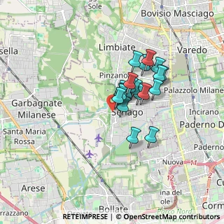 Mappa Via A. degli Occhi, 20030 Senago MI, Italia (1.166)