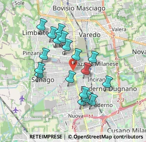 Mappa SENAGO Volta, 20037 Senago MI, Italia (1.60056)