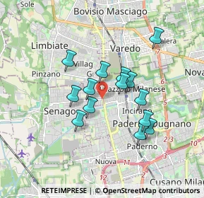 Mappa SENAGO Volta, 20037 Senago MI, Italia (1.40214)