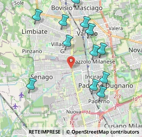 Mappa SENAGO Volta, 20037 Senago MI, Italia (2.10667)