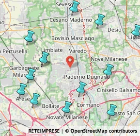 Mappa SENAGO Volta, 20037 Senago MI, Italia (5.54857)