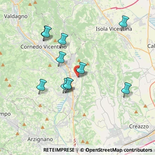 Mappa Via Giacomo Matteotti, 36070 Castelgomberto VI, Italia (3.73545)