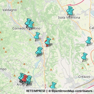 Mappa Via Giacomo Matteotti, 36070 Castelgomberto VI, Italia (6.1325)