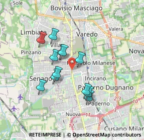 Mappa Via Comasina, 20037 Senago MI, Italia (1.43417)