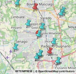 Mappa Via Comasina, 20037 Senago MI, Italia (2.35667)