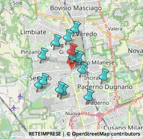 Mappa Via Comasina, 20037 Senago MI, Italia (1.38643)