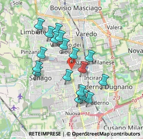 Mappa Via Comasina, 20037 Senago MI, Italia (1.61389)