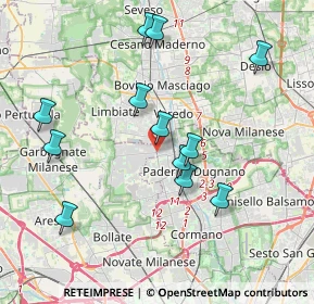 Mappa Via Comasina, 20037 Senago MI, Italia (3.86917)