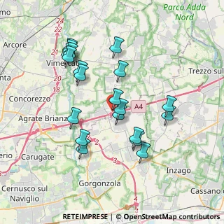 Mappa Vicolo Autostradale, 20873 Cavenago di Brianza MB, Italia (3.5855)
