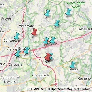 Mappa Vicolo Autostradale, 20873 Cavenago di Brianza MB, Italia (3.94077)