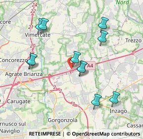 Mappa Largo J. F. Kennedy, 20873 Cavenago di Brianza MB, Italia (3.81636)