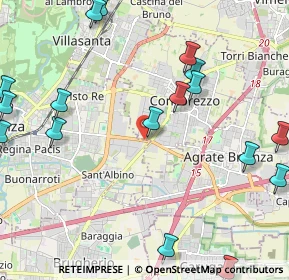 Mappa Via Cascina Malcantone, 20863 Concorezzo MB, Italia (2.993)