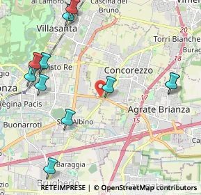 Mappa Via Cascina Malcantone, 20863 Concorezzo MB, Italia (2.52636)