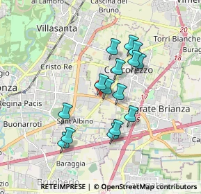 Mappa Via Cascina Malcantone, 20863 Concorezzo MB, Italia (1.48133)