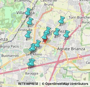 Mappa Via Cascina Malcantone, 20863 Concorezzo MB, Italia (1.59769)