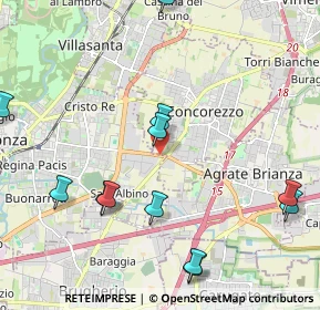 Mappa Via Cascina Malcantone, 20863 Concorezzo MB, Italia (2.50167)