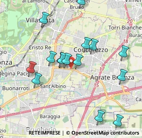 Mappa Via Cascina Malcantone, 20863 Concorezzo MB, Italia (1.94733)