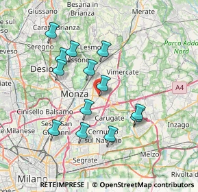 Mappa Via Cascina Malcantone, 20863 Concorezzo MB, Italia (6.69692)