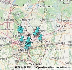 Mappa Via Fratelli Cervi, 20863 Concorezzo MB, Italia (10.35917)