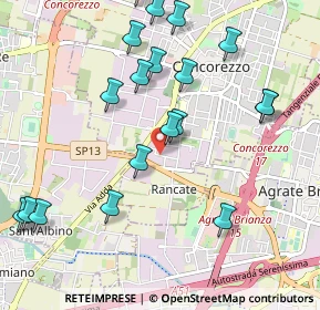 Mappa Via Fratelli Cervi, 20863 Concorezzo MB, Italia (1.1905)