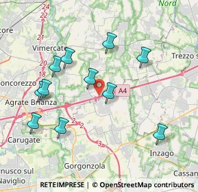 Mappa Via del Luisetto, 20873 Cavenago di Brianza MB, Italia (3.85091)