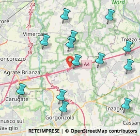 Mappa Via del Luisetto, 20873 Cavenago di Brianza MB, Italia (4.53385)