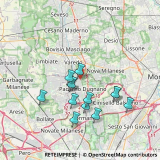 Mappa Via Carlo Maria Maggi, 20037 Paderno Dugnano MI, Italia (3.47308)