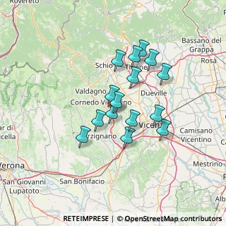 Mappa Via Europa, 36070 Castelgomberto VI, Italia (10.93067)