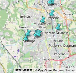 Mappa Via Alessandro Volta, 20030 Senago MI, Italia (1.72364)