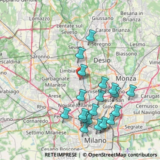 Mappa Via Luigi Boccherini, 20037 Paderno Dugnano MI, Italia (8.8485)
