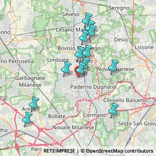 Mappa Via Risorgimento, 20030 Paderno Dugnano MI, Italia (3.69154)