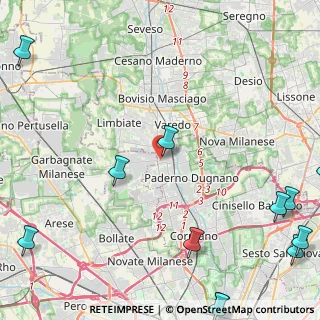 Mappa Via Luigi Boccherini, 20037 Paderno Dugnano MI, Italia (7.18167)